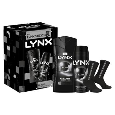 Lynx Duo and Socks Black Gift Set 2pc