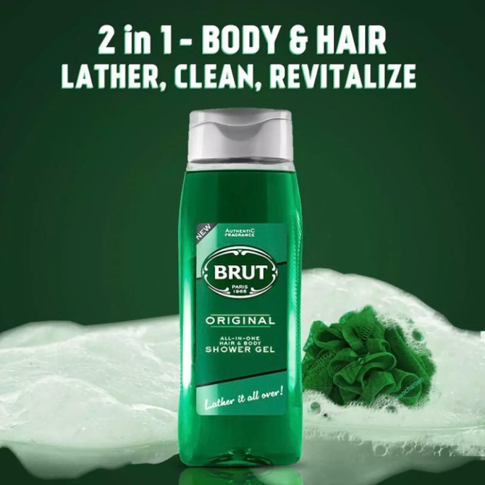 Brut All in One Shower Gel 500ml Mellericks Pharmacy Cork Ireland