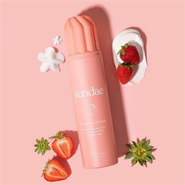 Sundae Strawberries and Cream Whipped Shower Foam