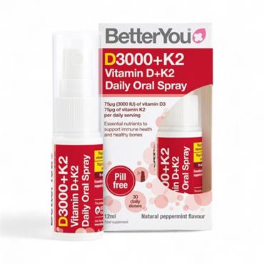 BetterYou Dlux Vitamin D+K2 Daily Oral Spray 12ml