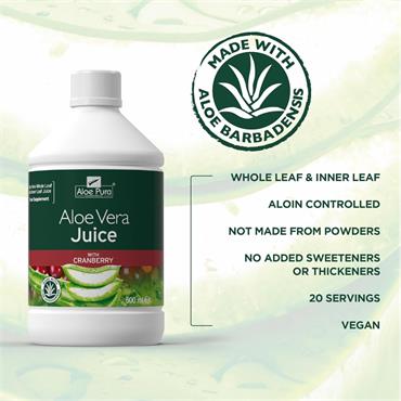 Aloe Pura Aloe Vera Juice with Cranberry 500ml