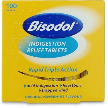 Bisodol Antacid Peppermint Chewable 100 Pack