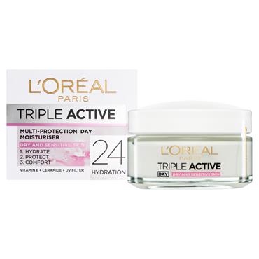 LOreal Triple Active Day Cream Dry & Sensitive 50m