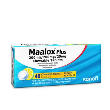 MAALOX PLUS TABLETS 50S