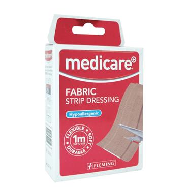 Medicare Fabric Strip Dressing Hypoallergenic 1m