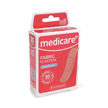 Medicare Fabric Plasters Hypoallergenic 30 Pack