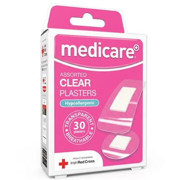 Medicare Assorted Clear Plasters Hypoallergenic 30