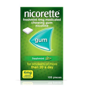 NICORETTE GUM FRESHMINT 4MG 105 PIECES