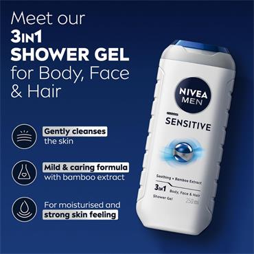 Nivea Men Sensitive Shower Gel 250ml
