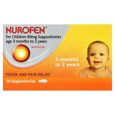 Nurofen 3m-2 Years 60mg Ibuprofen Suppositories