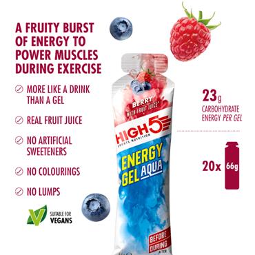 20 Pack Berry Aqua Energy Gel Bundle