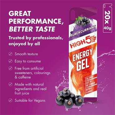 20 Pack Blackcurrent Energy Gel Bundle