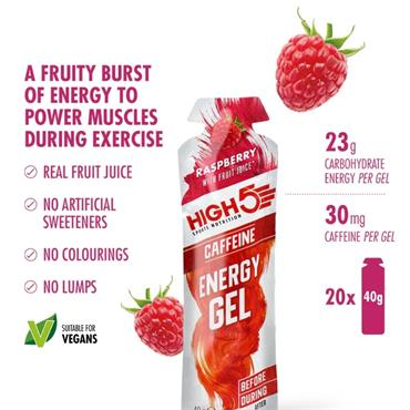 20 Pack Raspberryt Energy Gel Caffeine Bundle