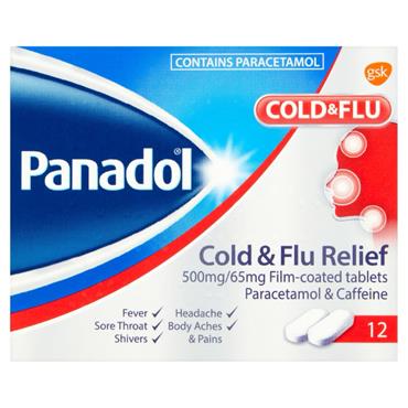 PANADOL COLD N FLU RELIEF 12 TABLETS