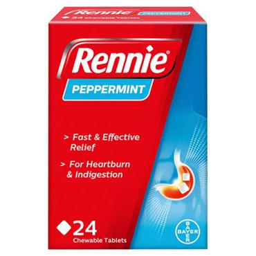 Rennie Peppermint 680/80mg Chewable 24 Pack