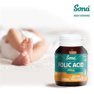 Sona Folic Acid 400ug 90 vegan tablets