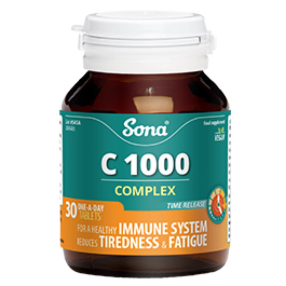 Sona Natural Vitamin C Complex 1000mg 30 Tablets Mellericks Pharmacy