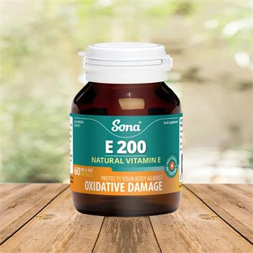 Sona Natural Vitamin E 200iu 60 capsules