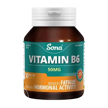 Sona Vitamin B6 50mg 30 tablets