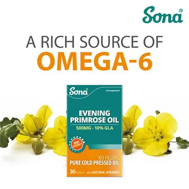 Sona Evening Primrose Oil 1000mg Double Pack 30X30