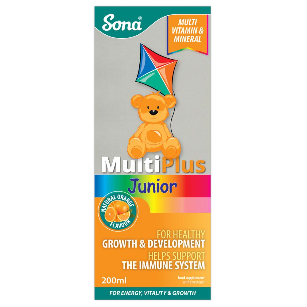 SONA MULTIPLUS JUNIOR WITH IRON 200MLS Cunninghams Pharmacy Ireland