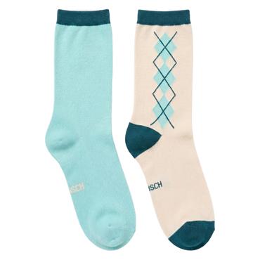 Rohnisch 2 Pack Argyle Socks 39/41 Eggshell Blue