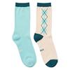 Rohnisch 2 Pack Argyle Socks 39/41 Eggshell Blue