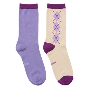 Rohnisch 2 Pack Argyle Socks 39/41 Orchid Bloom