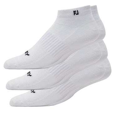 FootJoy ProDry Lightweight Sport 3-Pair Socks  White