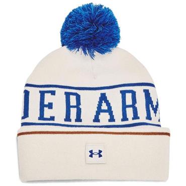 Under Armour Gents Halftime Pom Beanie  White 110