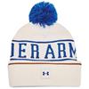 Under Armour Gents Halftime Pom Beanie  White 110