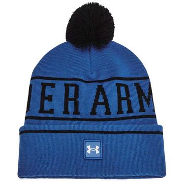 Under Armour Gents Halftime Pom Beanie  Blue 432