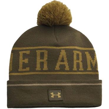 Under Armour Gents Halftime Pom Beanie  Green 308