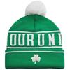 Under Armour Gents Halftime Pom Shamrock Beanie  Team Kelly Green 305