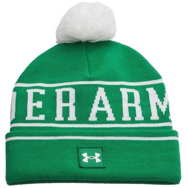 Under Armour Gents Halftime Pom Shamrock Beanie  Team Kelly Green 305