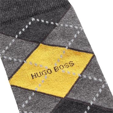 BOSS Gents Argyle Socks  2 pr 43-46 Medium Grey 031