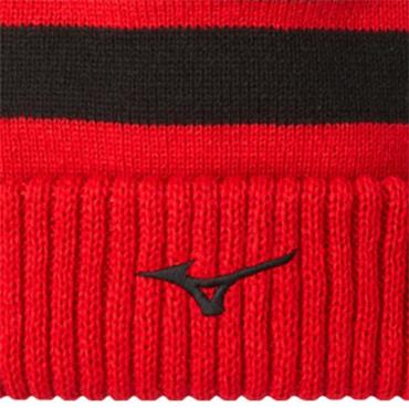 Mizuno Gents Breath Thermo Pom Beani  Red
