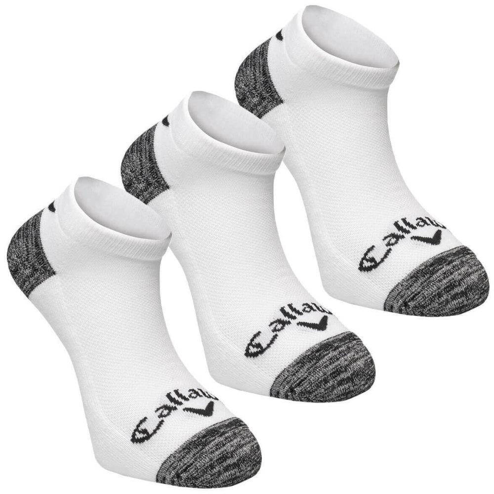 Callaway Gents Sport Low Cut Sock 3Pairs 4246 White Irish Golf Store
