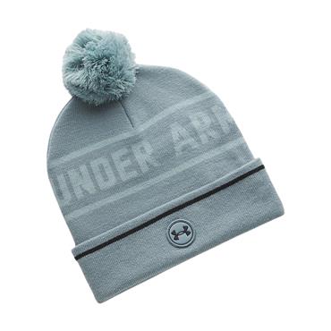 Under Armour Drive Pom Beanie Jasper Blue - Serpentine - Black (587)
