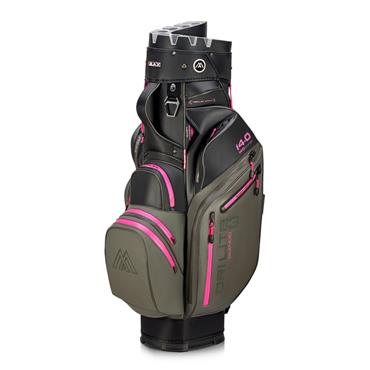 Big Max Dri Lite Silencio 3 Organiser Cart Bag  Charcoal - Black - Fuchsia