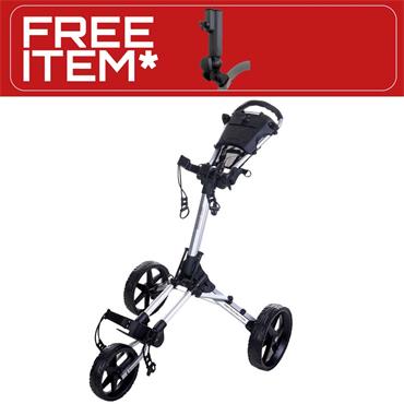 FastFold Square Manual Cart  Silver Black