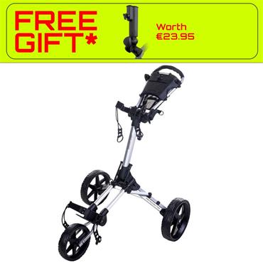 FastFold Square Manual Cart  Silver Black