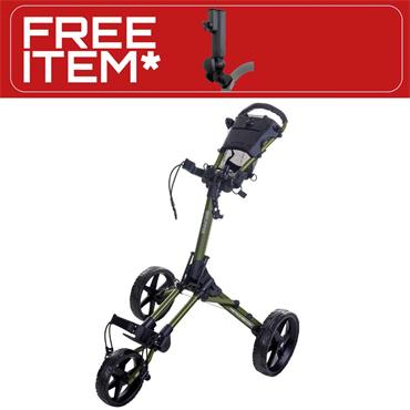 FastFold Square Manual Cart  Green Matt Black