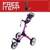 FastFold Square Manual Cart  Fucshia Shinny White