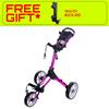 FastFold Square Manual Cart  Fucshia Shinny White