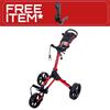 FastFold Square Manual Cart  Red Shinny Black