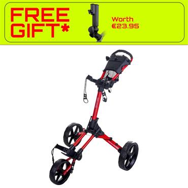 FastFold Square Manual Cart  Red Shinny Black