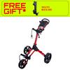 FastFold Square Manual Cart  Red Shinny Black