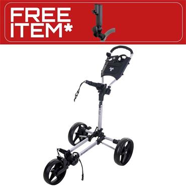 FastFold Slim Manual Cart  Silver Black