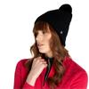 Green Lamb Imogen Fleece Lined Cable Pom Pom  Hat  Black